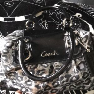 Coach leopard print bag